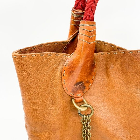 HENRY BEGUELIN Vintage Woven Handle Shopper Tote - Picture 9 of 12